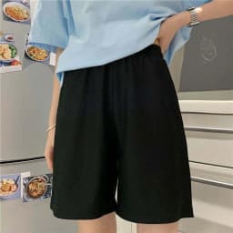 Women Shorts Summer Elastic Waist Korean Style Short High Waist Pants Fitness Running Shorts Harajuku Loose Casual Large Sports
