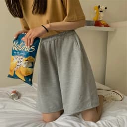 Women Shorts Summer Elastic Waist Korean Style Short High Waist Pants Fitness Running Shorts Harajuku Loose Casual Large Sports