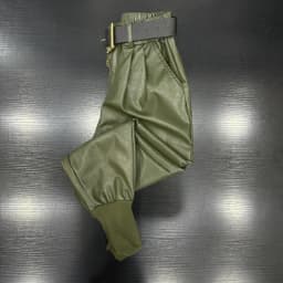 Pu leather pants Solid Color Warm Pants Women 2023 Autumn Winter Korean Loose Casual Pants Harm Trousers