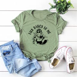 Cool Austen Talk Darcy To Me T-Shirt Funny Jane Austen Shirt Pemberley Derbyshire Pride and Prejudice Shirts Bookish Gift