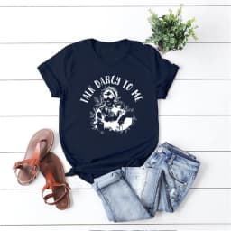 Cool Austen Talk Darcy To Me T-Shirt Funny Jane Austen Shirt Pemberley Derbyshire Pride and Prejudice Shirts Bookish Gift
