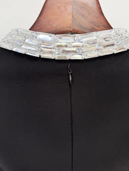 HIGH STREET Newest Fashion 2026 Designer Party Women's Short Sleeve Luxurious Diamonds Beaded Long Maxi Dress