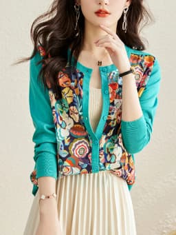 New Casual knitted cardigans Fashion patchwork shirts Basic T shirts elegant Tops
