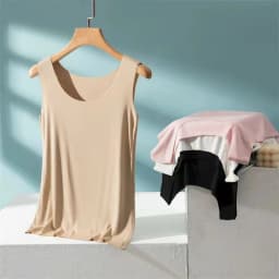 Solid Color Basic Sleeveless T-Shirt Women Summer Casual Simple No Trace Tanks Vest Lady All-Match Soft Breathable Elastic Tees