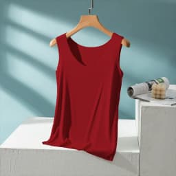 Solid Color Basic Sleeveless T-Shirt Women Summer Casual Simple No Trace Tanks Vest Lady All-Match Soft Breathable Elastic Tees