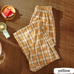 New Vintage Plaid Women Pants High Waist Wide Leg Straight Pant Loose Casual Female Trousers Wide Leg Pant Fashion Streetwear