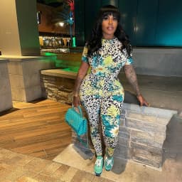 STYLISH LADY Floral Leopard Printed Jumpsuits 2025 Summer Women Short Sleeve O Neck Bodycon Sexy Club Party Street Overalls