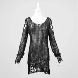 PUNK RAVE Women's Punk Broken Pullover Striped Sweater Gothic Visual Kei Fashion Daily Loose Tops Women Clothing