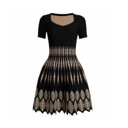 Wholesale Women's Black Jacquard High-end Luxury Fashion Ball Gown Celebrity Cocktail Party Bandage Dress