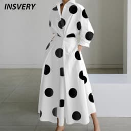 Autumn Maxi Dresses For Women Fashion Turn Down Collar Long Sleeve Party Dress Women Casual Long Dress 2023