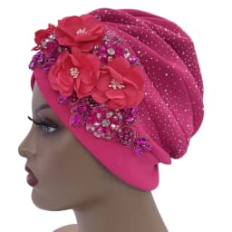 2024 Luxury Rhinestone Turban Cap for Women Afrcian Geles Headtie Ready Nigeria Auto Gele Female Head Wraps Bonnet Turbante