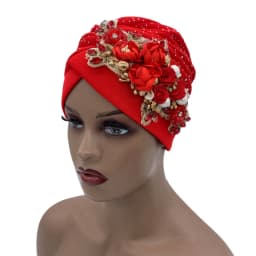 2024 Luxury Rhinestone Turban Cap for Women Afrcian Geles Headtie Ready Nigeria Auto Gele Female Head Wraps Bonnet Turbante
