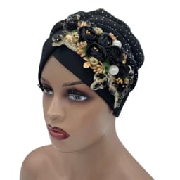 2024 Luxury Rhinestone Turban Cap for Women Afrcian Geles Headtie Ready Nigeria Auto Gele Female Head Wraps Bonnet Turbante