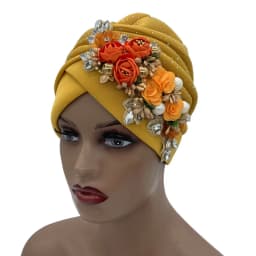 2024 Luxury Rhinestone Turban Cap for Women Afrcian Geles Headtie Ready Nigeria Auto Gele Female Head Wraps Bonnet Turbante