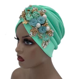 2024 Luxury Rhinestone Turban Cap for Women Afrcian Geles Headtie Ready Nigeria Auto Gele Female Head Wraps Bonnet Turbante