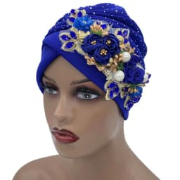 2024 Luxury Rhinestone Turban Cap for Women Afrcian Geles Headtie Ready Nigeria Auto Gele Female Head Wraps Bonnet Turbante