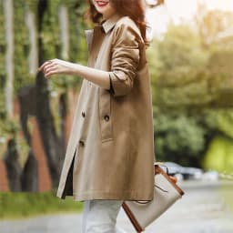 Windbreaker Women's Mid-length 2023 Autumn New Small Casual All-match Temperament Women's Coat Coat Early Autumn Top Solid Color