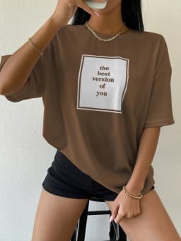 The Best Version Of You Cotton Print Women Tshirt Hip Hop Sport Tshirt Casual Essential All-Match Tee Shirtfashion Street Tshirt