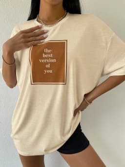 The Best Version Of You Cotton Print Women Tshirt Hip Hop Sport Tshirt Casual Essential All-Match Tee Shirtfashion Street Tshirt