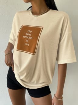 The Best Version Of You Cotton Print Women Tshirt Hip Hop Sport Tshirt Casual Essential All-Match Tee Shirtfashion Street Tshirt