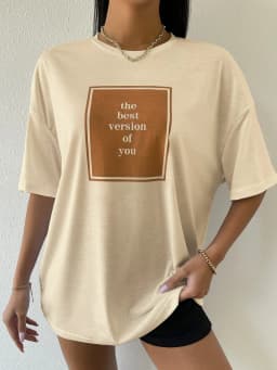 The Best Version Of You Cotton Print Women Tshirt Hip Hop Sport Tshirt Casual Essential All-Match Tee Shirtfashion Street Tshirt