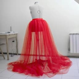 Steampunk Tulle Skirt 3 Layers Tutu Skirts Women Gothic Punk Sexy Lolita Cocktail Party Club Tie Up Ruffle Bustle Overskirts