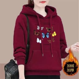 Spring Autumn Hooded Sweatshirt Women's Fashion Printed Large Size Hoodies Pullovers Ladies Loose Sweatshirt Coat Fleece Tops