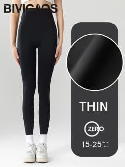 BIVIGAOS Women's Autumn Winter Thickened Alpaca Velvet Black Shark Leggings High Waist Slim Seamless Fleece Warm Leggings