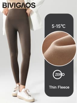 BIVIGAOS Women's Autumn Winter Thickened Alpaca Velvet Black Shark Leggings High Waist Slim Seamless Fleece Warm Leggings