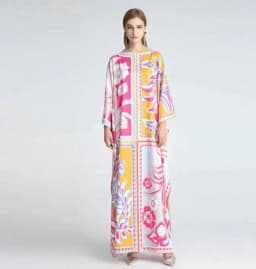 Women's Murah Kaftan Batik Cover Up Loose V-neck bohemian dress plus size Beach Dress Print Floral Maxi Dress