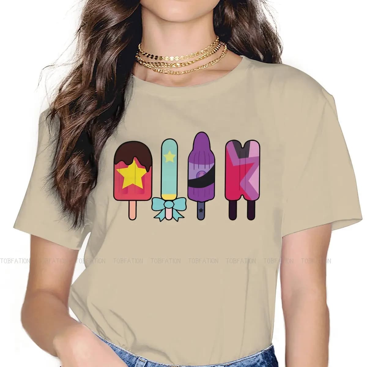 Steven Universe Animation Science Fiction TShirt for Woman Girl 5XL He Crystal Gems Soft Leisure Sweatshirts T Shirt Novelty