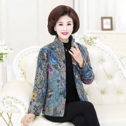 Middle-aged Elderly Women Plus Jacket Cotton-padded Jacket 2024 Autumn Winter Female Short Plus Velvet Thick Mother Coat A735