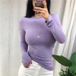 Summer Top Long Sleeve Korean Style Spring Fall Sexy T Shirt Women 2024 Fashion Elasticity Woman Clothes Slim Tees Tops Femme