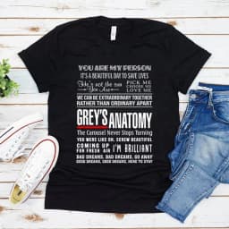Grey's Anatomy Shirt Greys Anatomy Quotes T-shirt You Are My Person Shirt It's A Beautiful Day To Save Lives Shirt Graphic Tee