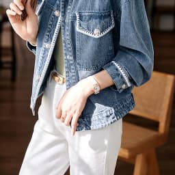 New Denim Jacket Women's Summer Fashion Outerwear Webbing Casual Basic Coat Female Bomber Coats Motorcycle Jacket Top Blue 3XL