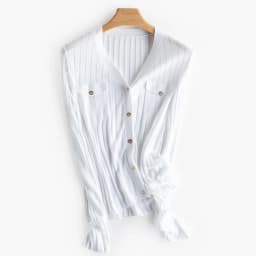 SuyaDream, Woman Cardigan, Single Breasted Silk Blend, Ribs Thin Knitwear, 2026 Spring Summer Casual Outwears, Pink, Sky blue