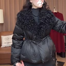 Women Down Padded Jacket 2021Female Winter New Loose Big Fur Collar Net Red Down Padded Jacket Mid-length Bread Jacket TrendA499