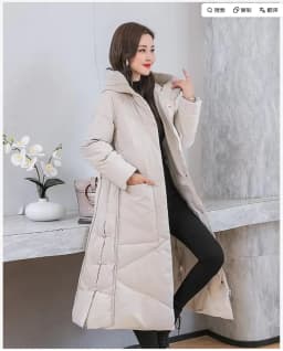 2022Winter New Women Fashion Korean Loose Mid-length Section The Knee Coat Fashion Black Down Cotton Jacket Female Thick A823