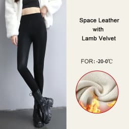 BIVIGAOS Autumn Winter Velvet PU Leather Leggings Women Sexy High Waist Fleece Matte Leather Leggings Thick Warm Leather Pants