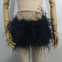 The Latest 100% Ostrich Feather Shorts Fashionable Sexy Comfortable Lace Fabric High Elasticity Suitable for Nightclubs Parties