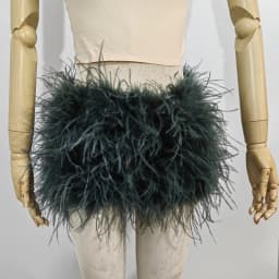 The Latest 100% Ostrich Feather Shorts Fashionable Sexy Comfortable Lace Fabric High Elasticity Suitable for Nightclubs Parties