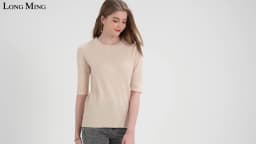 Women's Sweater Knitwears Tops 100% Pure Wool O-neck Short Sleeve Sweaters Pullover Jumper Knit Women Clothes Korean Fashion y2k
