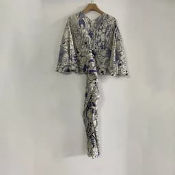 Miyake Pleated Dress Women's 2024 Spring New Graffiti Printed Bat Sleeve V-neck Long Dress At Leisure Party