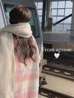 2023 Autumn and Winter New Loose Pink Cowhorn Button Woolen Coat Women's New Fat Sister Sweet Little Man Woolen Coat Commuter V1