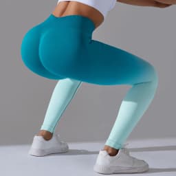 New Women Seamless Legging Gradient Color Scrunch Elastic Gym Leggins Outdoor Sports Training Workout Yoga Pants Nylon