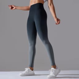 New Women Seamless Legging Gradient Color Scrunch Elastic Gym Leggins Outdoor Sports Training Workout Yoga Pants Nylon