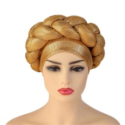 Shiny Diamonds Braid Turban Cap for Women Ready to Wear African Headtie Female Head Wraps Bonnet Turbante Mujer Muslim Hat