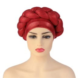 Shiny Diamonds Braid Turban Cap for Women Ready to Wear African Headtie Female Head Wraps Bonnet Turbante Mujer Muslim Hat