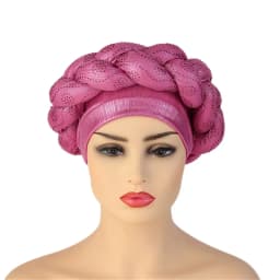 Shiny Diamonds Braid Turban Cap for Women Ready to Wear African Headtie Female Head Wraps Bonnet Turbante Mujer Muslim Hat