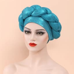 Shiny Diamonds Braid Turban Cap for Women Ready to Wear African Headtie Female Head Wraps Bonnet Turbante Mujer Muslim Hat